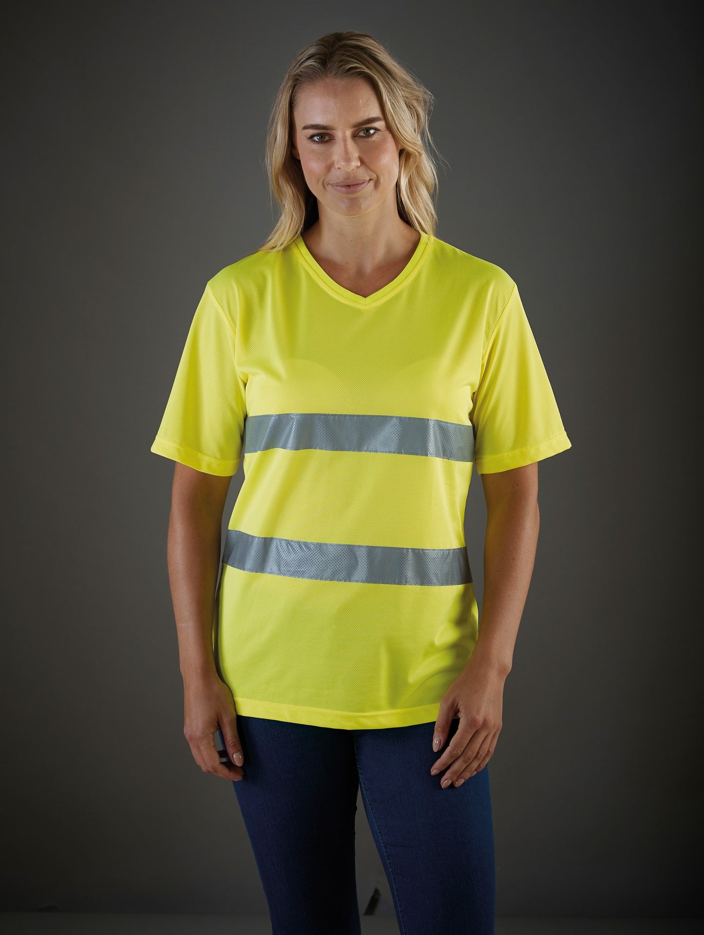 Yoko Hi-vis top cool super light v-neck t-shirt (HVJ910)