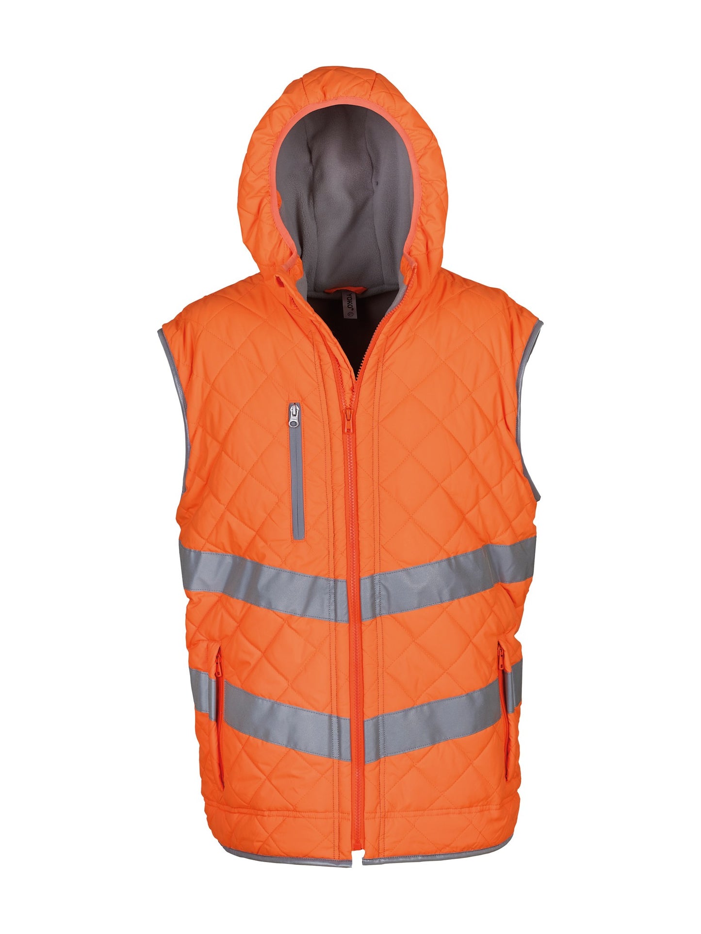 Yoko Hi-vis Kensington hooded gilet (HV007)