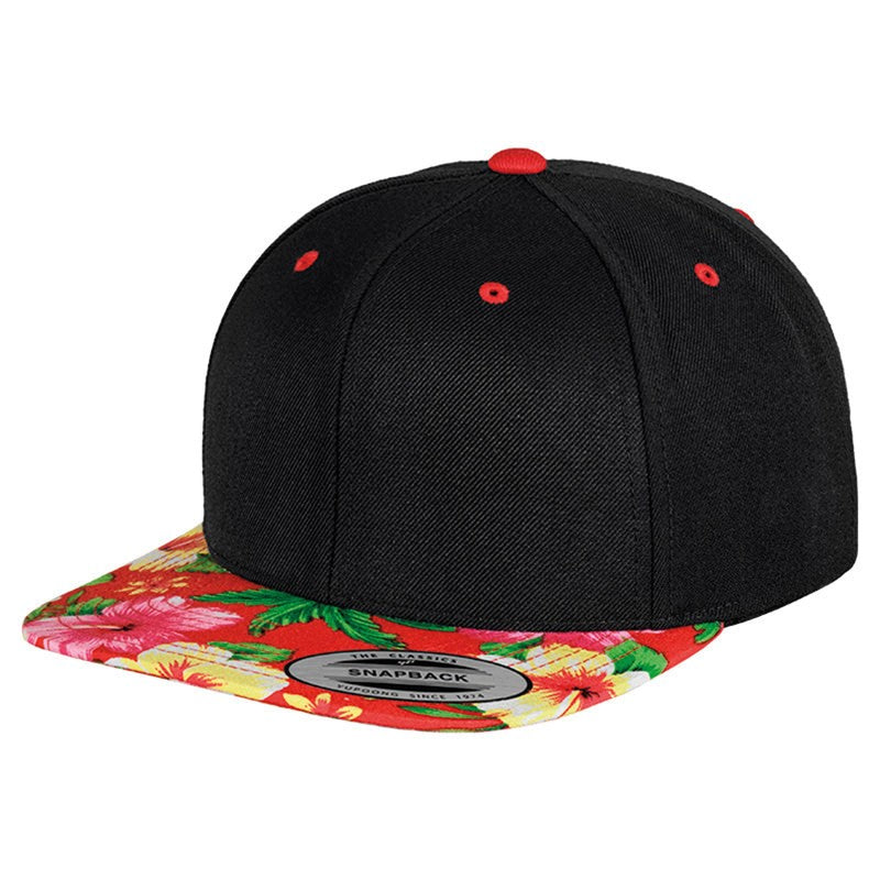 Black/Floral Red