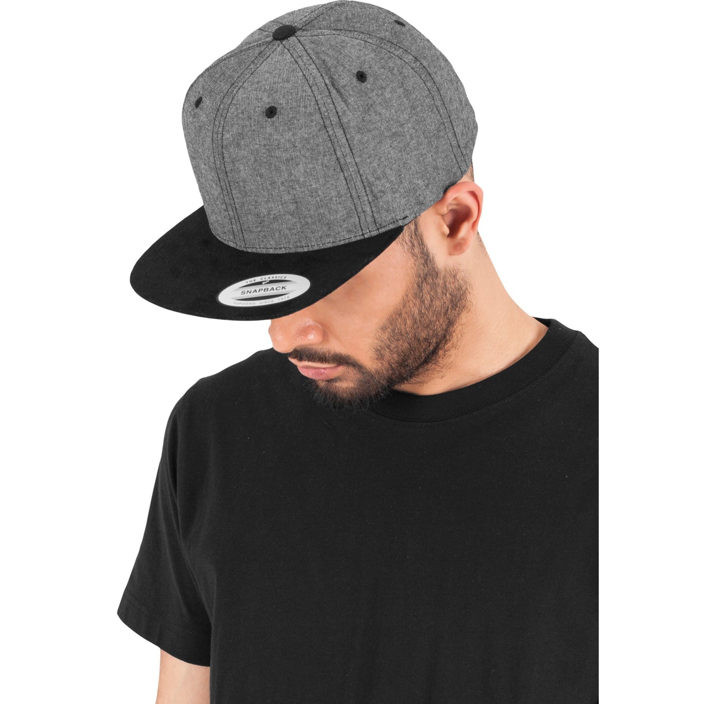 Flexfit by Yupoong Chambray-suede snapback (6089CH)